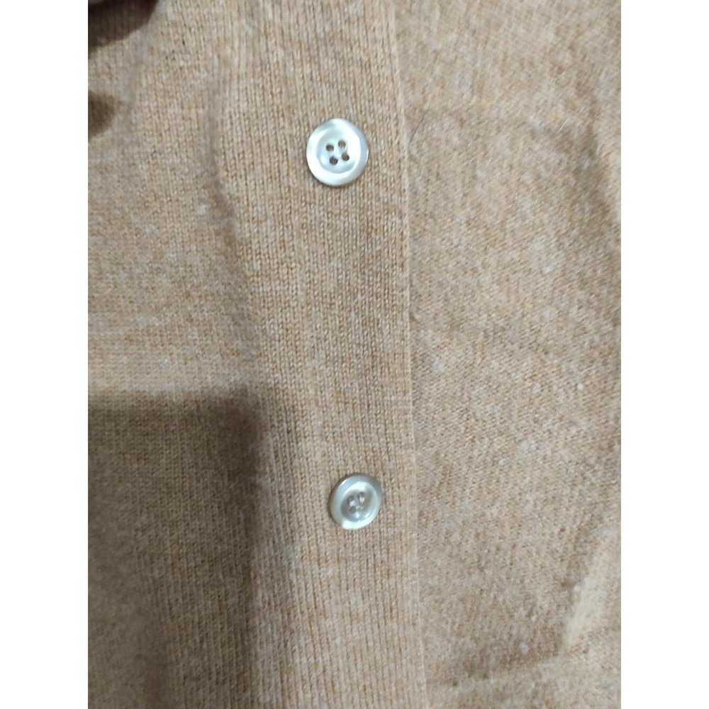 Vintage 60s Alan Paine 100% Lambswool Cardigan Mustard Yellow Sz 44 Kurt Cobain - Picture 3 of 8